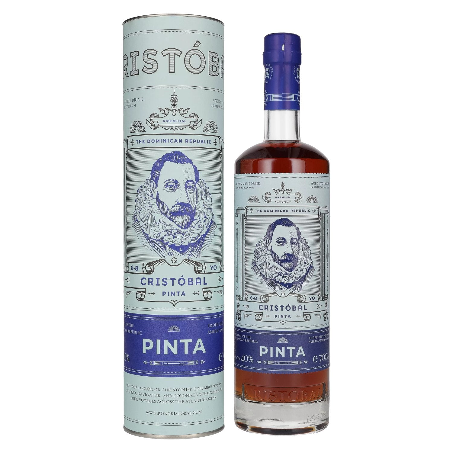 Ron Cristóbal PINTA 40% vol. 0,7l en boîte cadeau