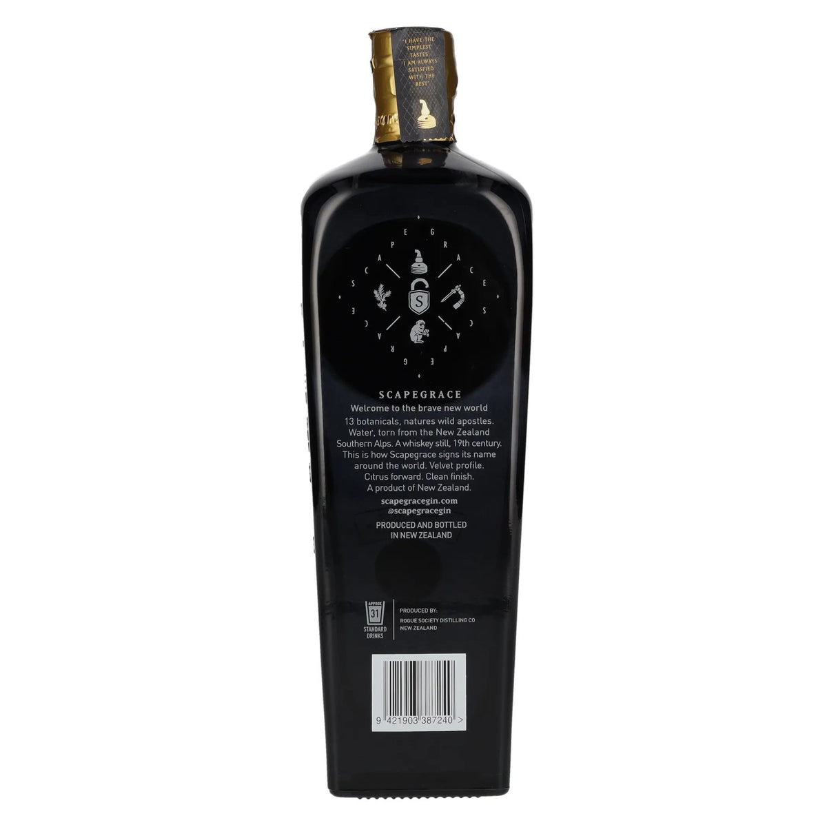 Scapegrace GOLD Premium Dry Gin 57% Vol. 0,7l