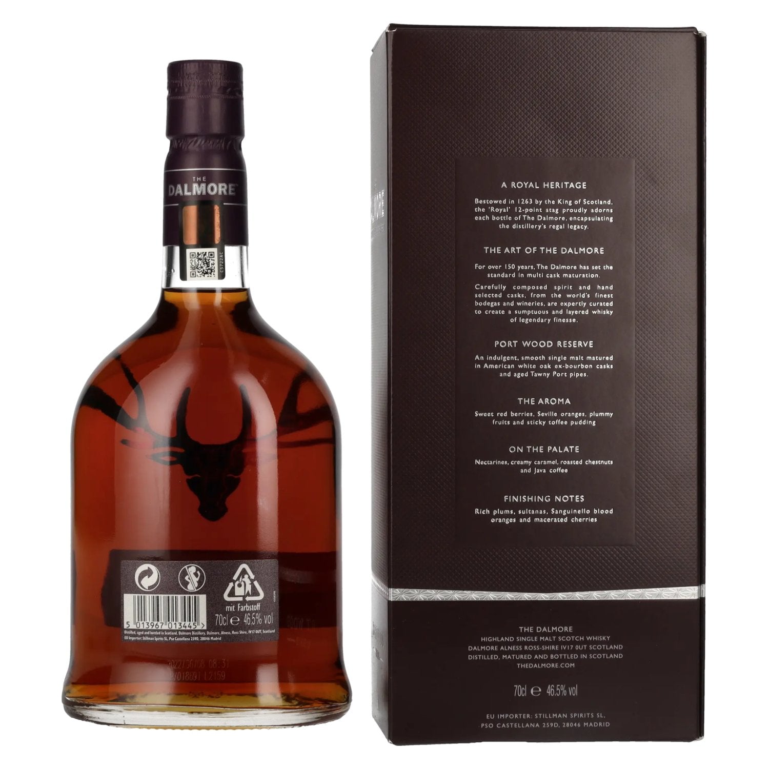 The Dalmore PORT WOOD RESERVE Highland Single Malt Scotch Whisky 46,5% Vol. 0,7l en coffret cadeau