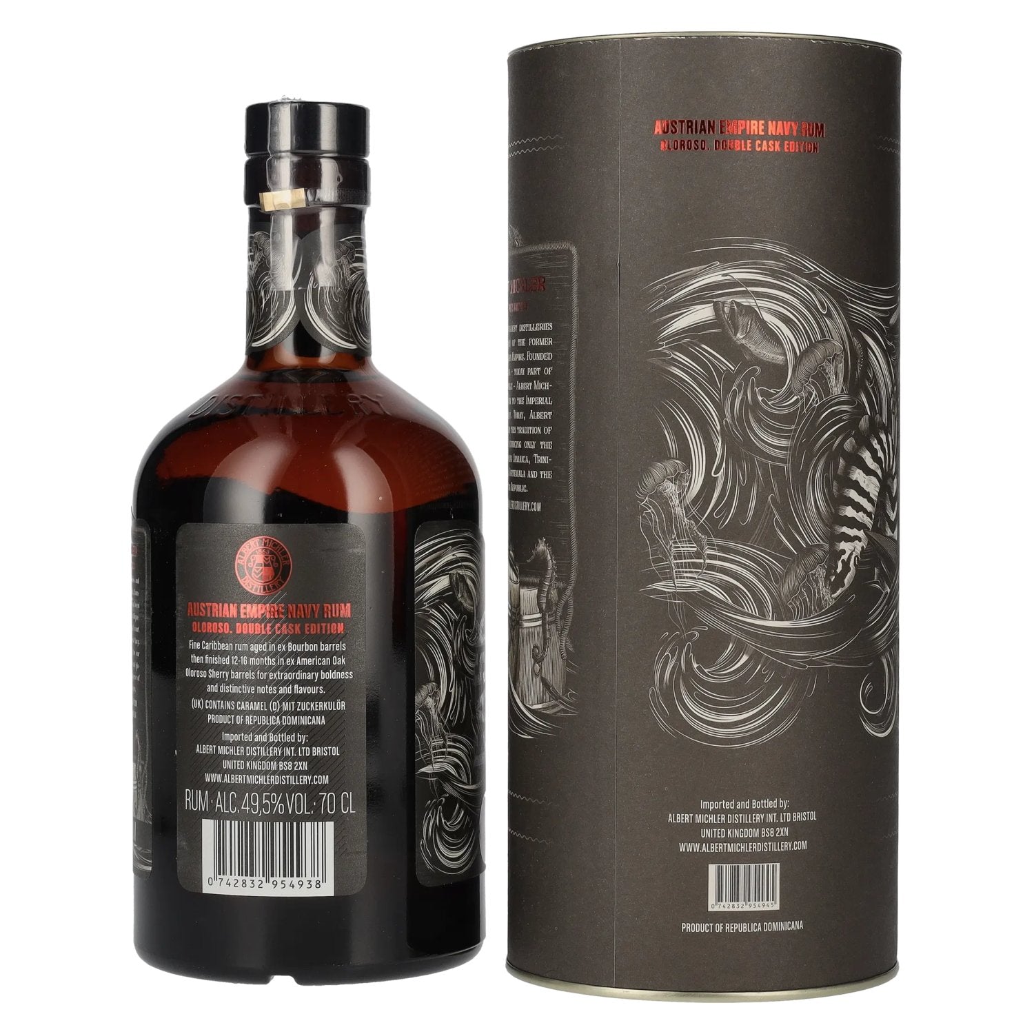 Austrian Empire Navy Rum OLOROSO CASK 49,5% vol. 0,7l en boîte cadeau