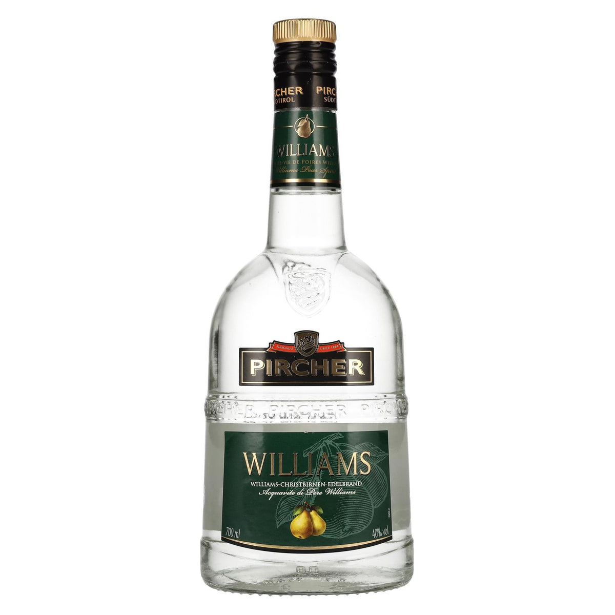 Pircher WILLIAMS Eau-de-vie noble de poire de Noël Williams du Tyrol du Sud 40% vol. 0,7l