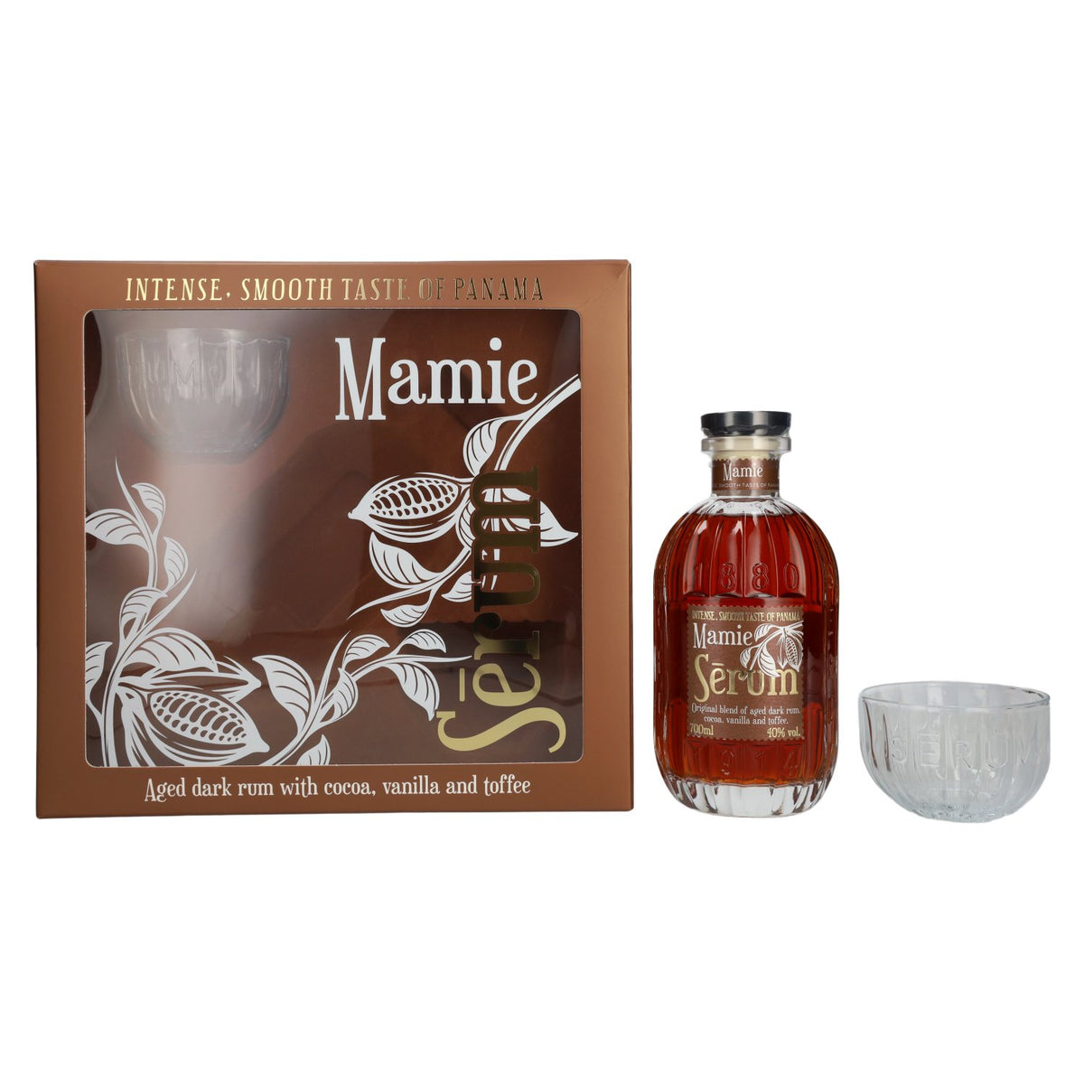 SeRum Mamie 40 % vol., 0,7 l, dans un coffret cadeau avec 2 verres