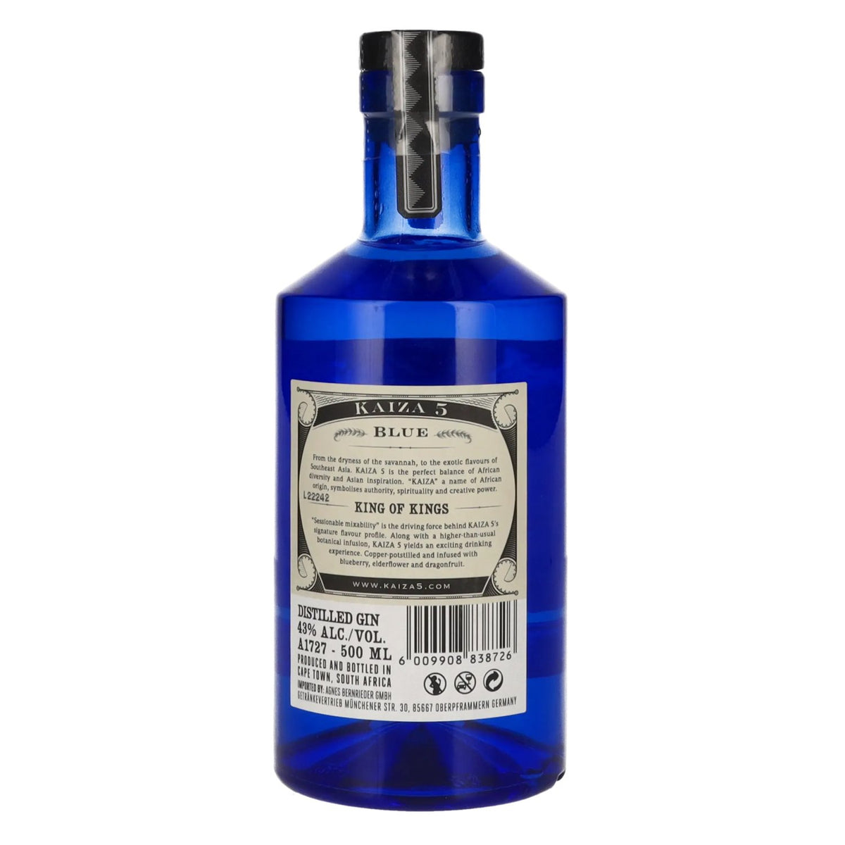 Kaiza 5 King of Kings Blue Gin 43% Vol. 0,5l