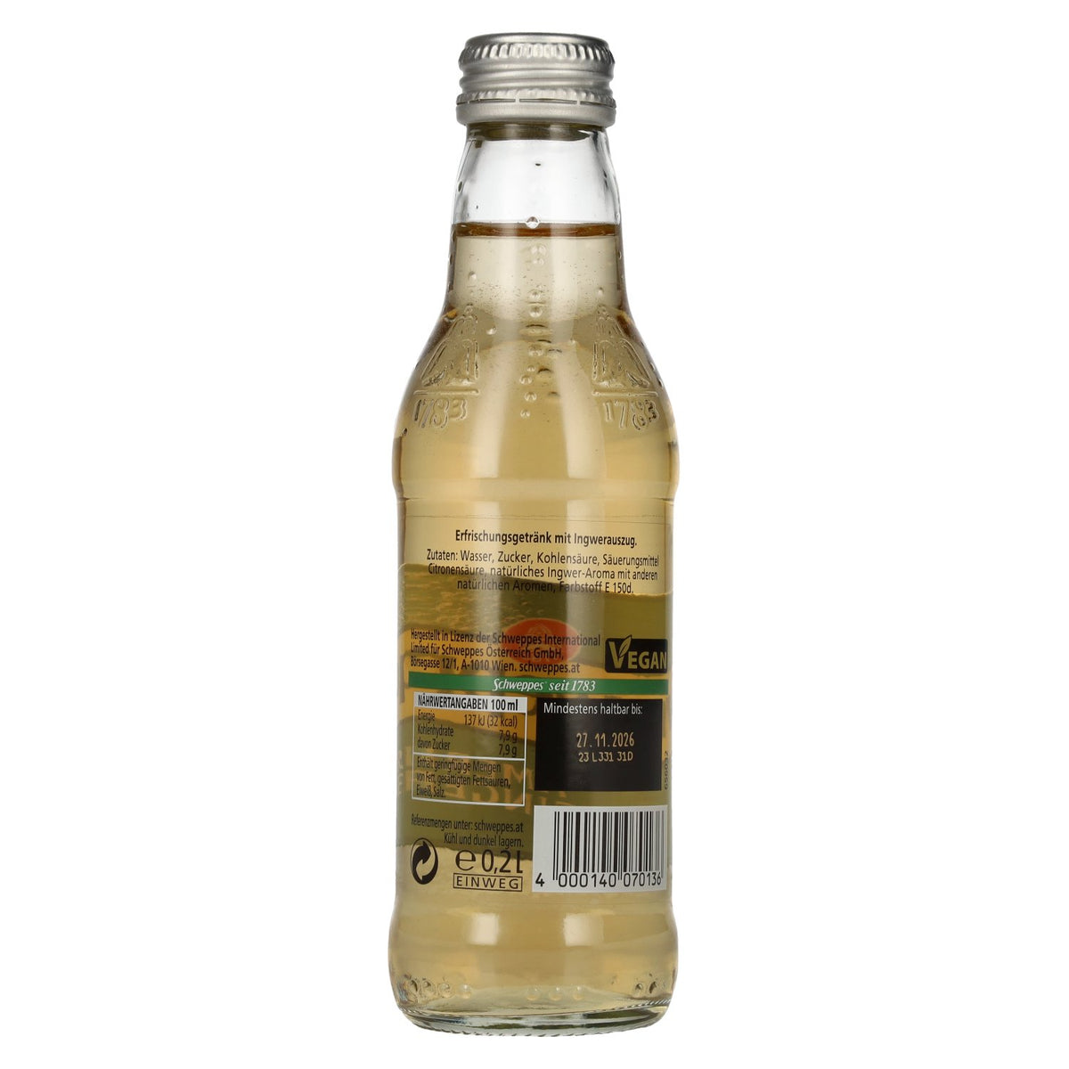 Schweppes American Ginger Ale 0,2l