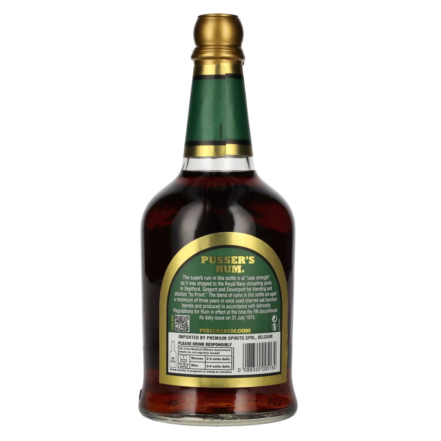Pusser's Rum British Navy SELECT AGED 151 75,5% Vol. 0,7l