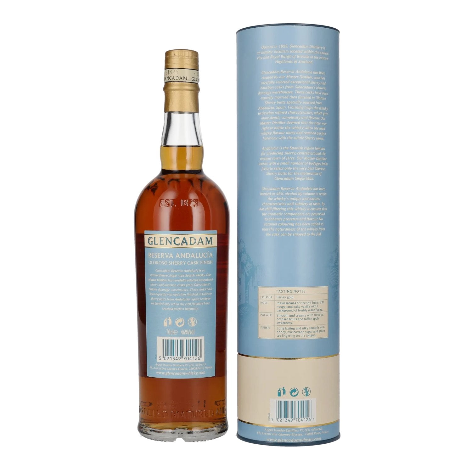 Glencadam RESERVA ANDALUCÍA Single Malt OLOROSO SHERRY CASK FINISH 46% Vol. 0,7l in Geschenkbox