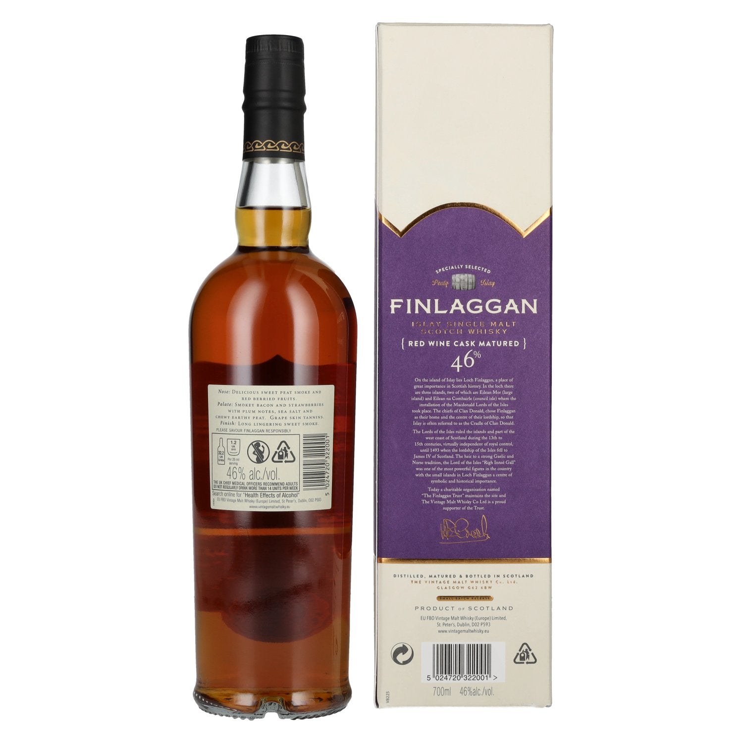 Finlaggan RED WINE CASK MATURED Islay Single Malt Whisky 46% Vol. 0,7l en boîte cadeau