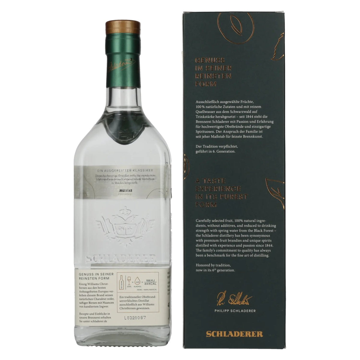 Schladerer Williams Poire 40% vol. 0,7l en coffret cadeau