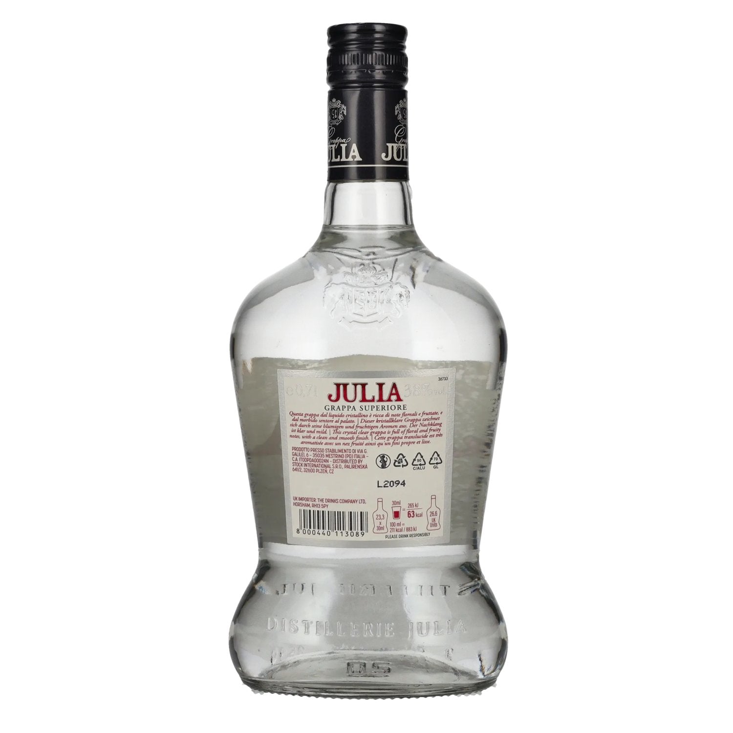 Grappa Julia Superiore 38% Vol. 0,7l