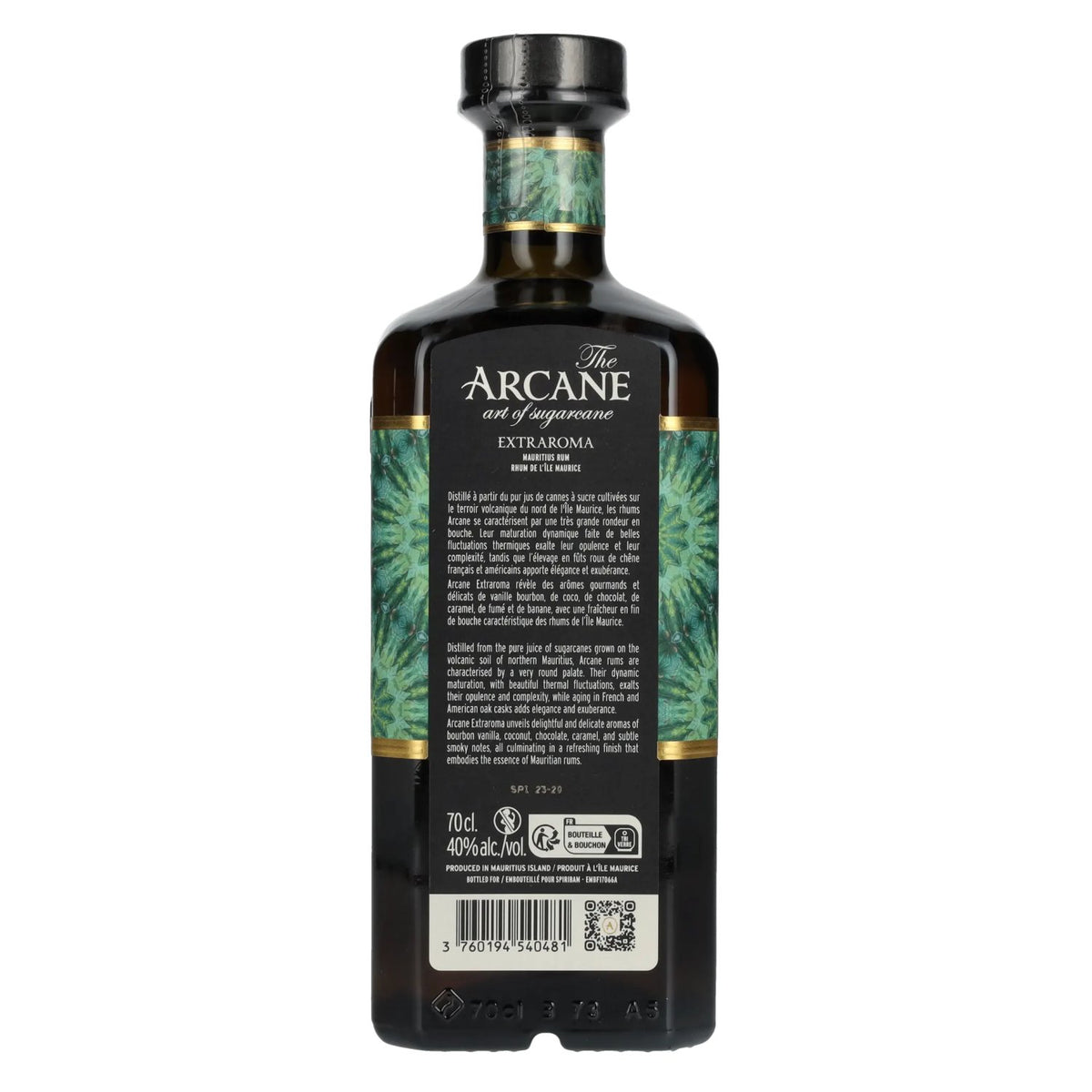 The Arcane EXTRAROMA Pure Cane Rum 40% Vol. 0,7l