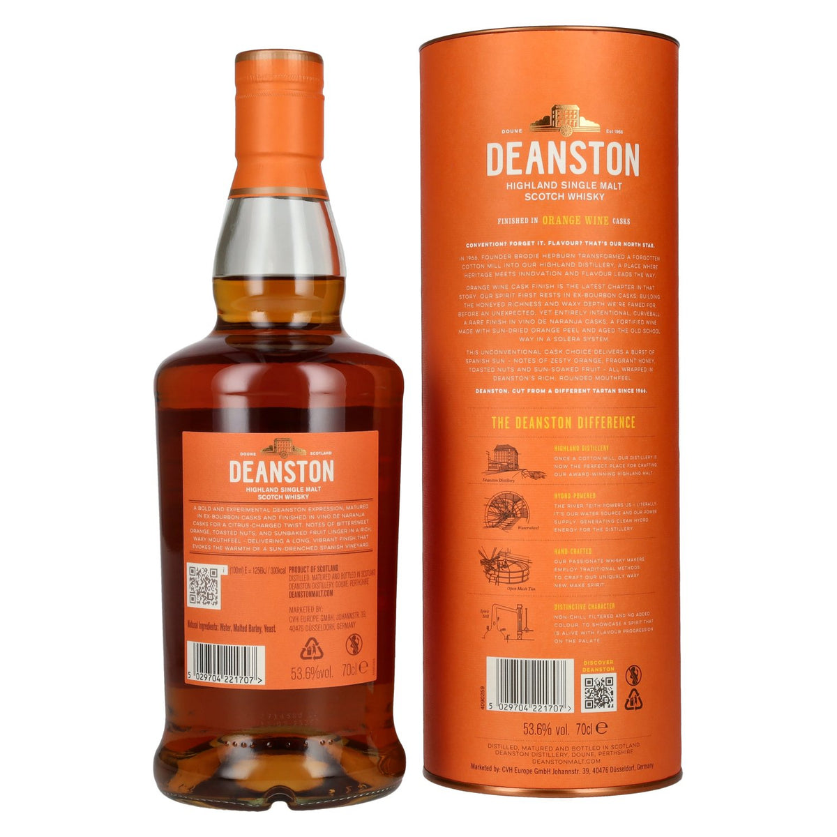 Deanston 17 Years Old Highland Single Malt Orange Wine Cask Finish 53,6% Vol. 0,7l in Geschenkbox