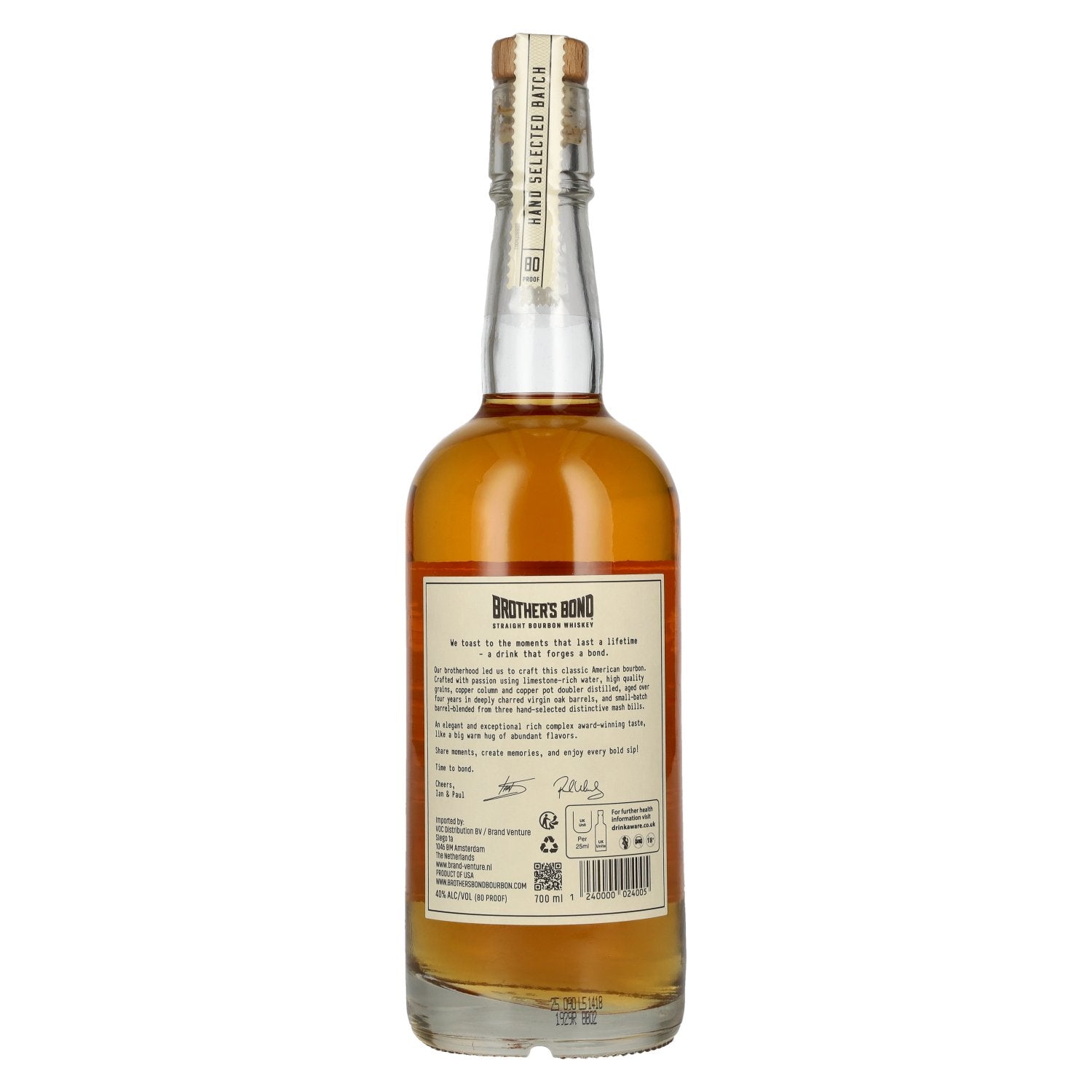 Brother's Bond Straight Bourbon Whiskey Batch No. 0038 40% Vol. 0,7l