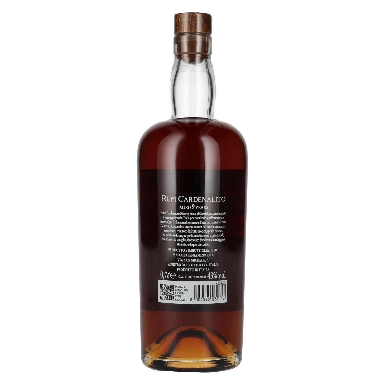 Rhum Cardenalito 9 Years Old Handcrafted Rum 43% Vol. 0,7l