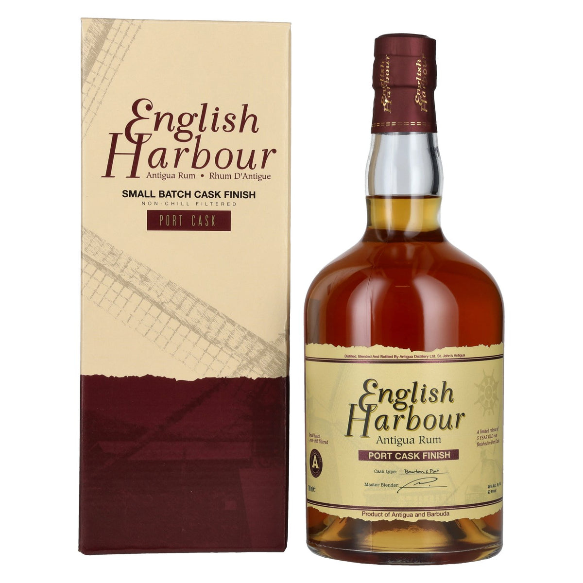 English Harbour PORT CASK FINISH Small Batch Antigua Rum 46% Vol. 0,7l en boîte cadeau