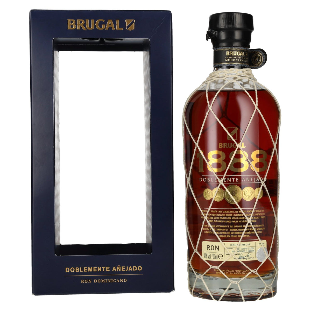 Brugal 1888 Ron Reserva Familiar Doblemente Añejado 40% vol. 0,7l en boîte cadeau