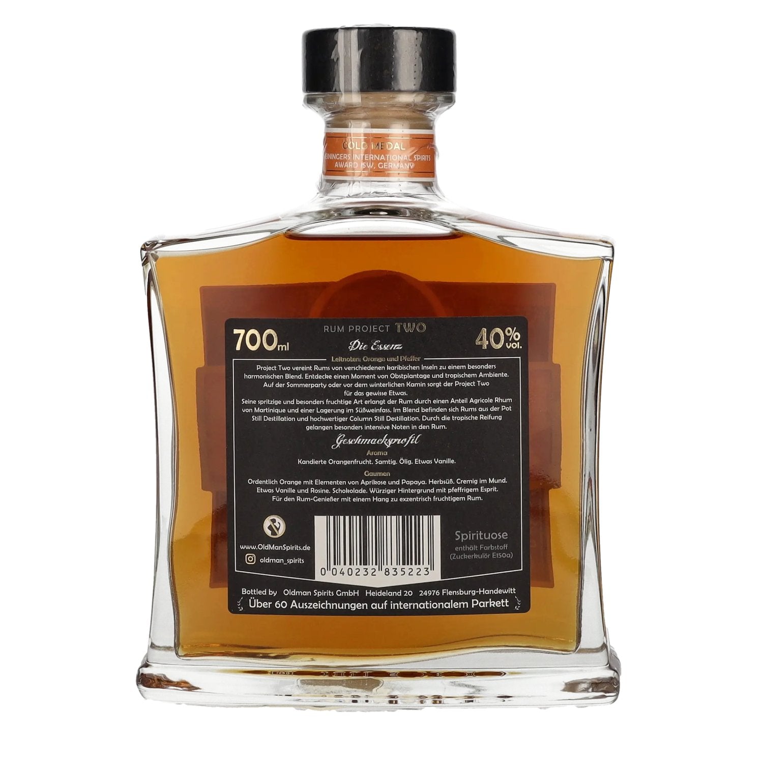 Old Man Rum Project TWO Spiced Orange 40% Vol. 0,7l