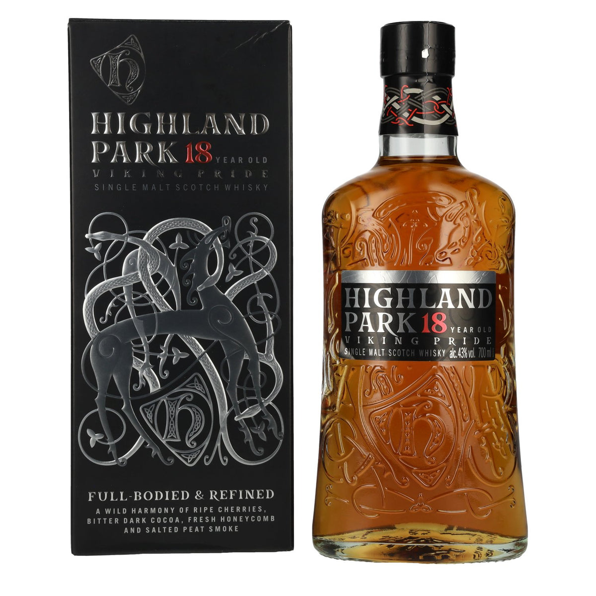 Highland Park 18 Years Old VIKING Travel Single Malt Scotch Whisky 43% Vol. 0,7l en coffret cadeau