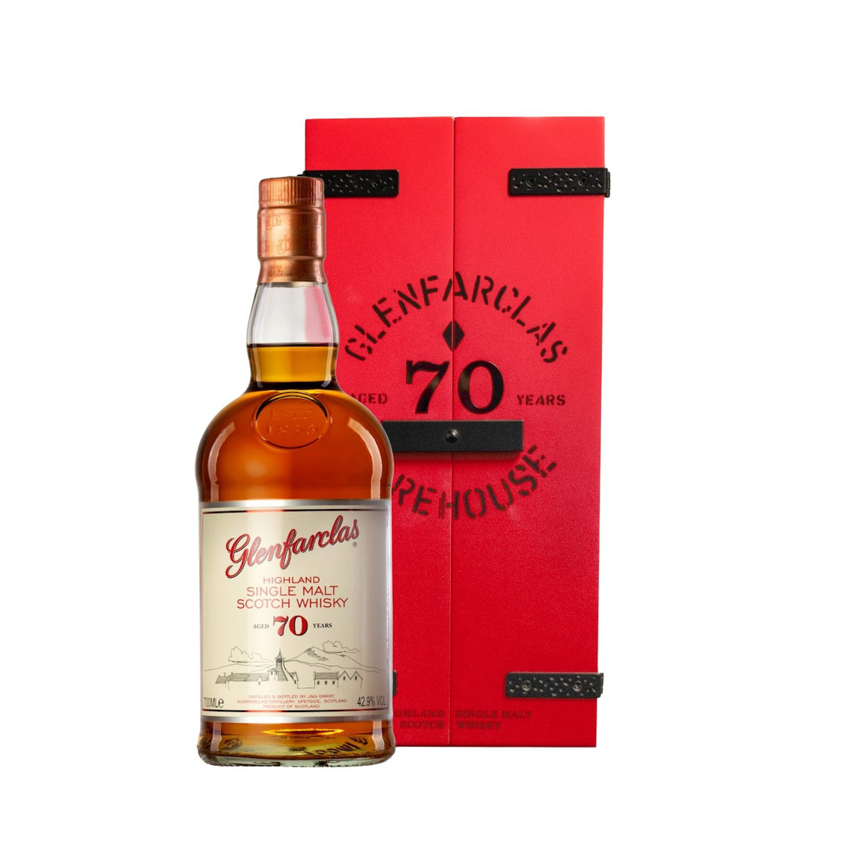 Glenfarclas 70 Years Old Highland Single Malt Scotch Whisky 42,9% Vol. 0,7l en boîte cadeau