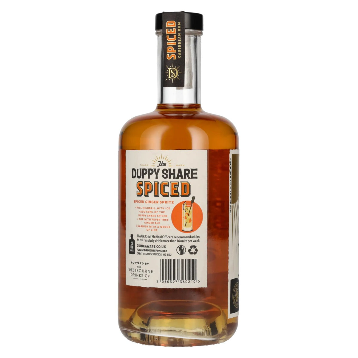 Rhum des Caraïbes épicé Duppy Share, 37,5 % vol., 0,7 l