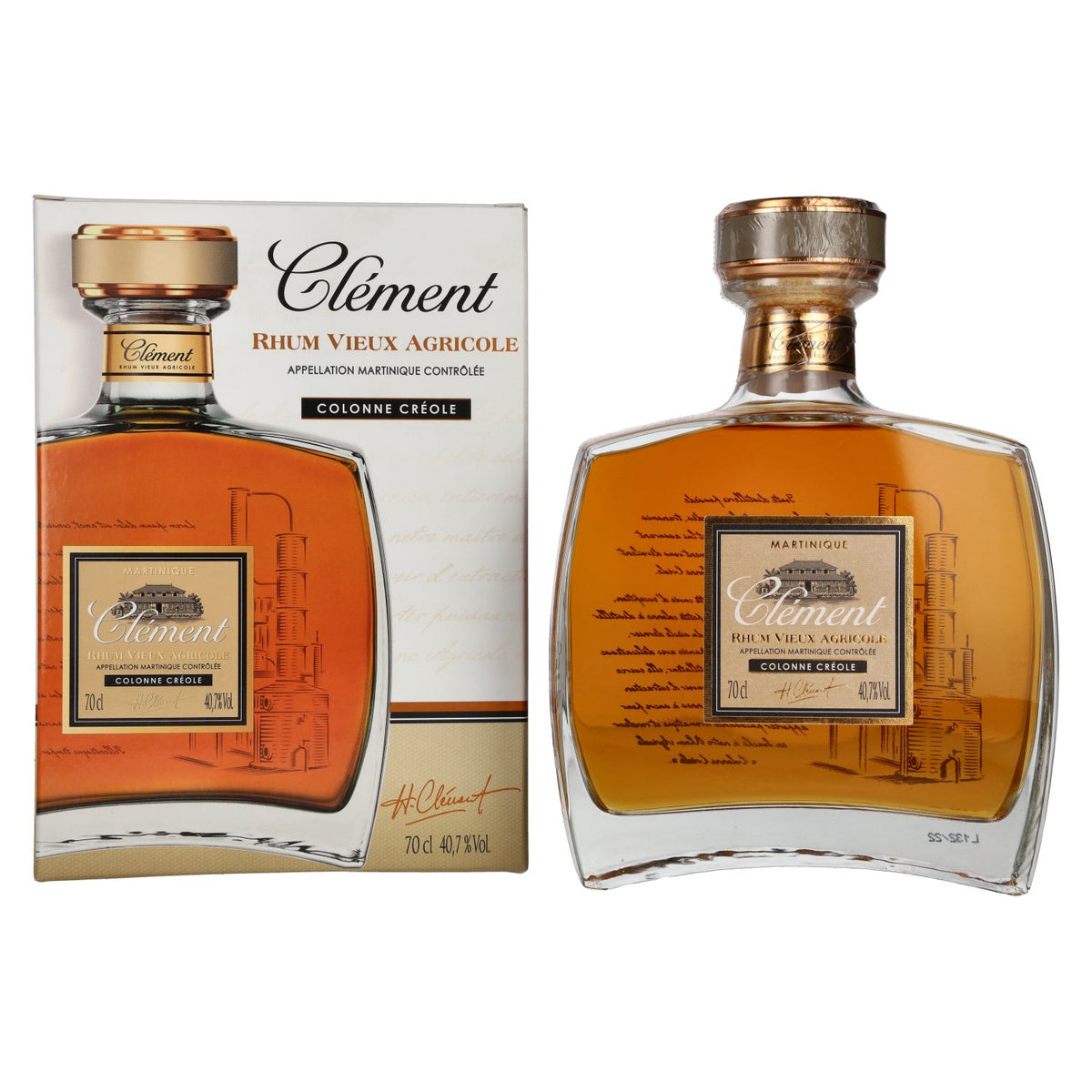 Clément Rhum Vieux Agricole Colonne Créole 40,7% Vol. 0,7l in gift box