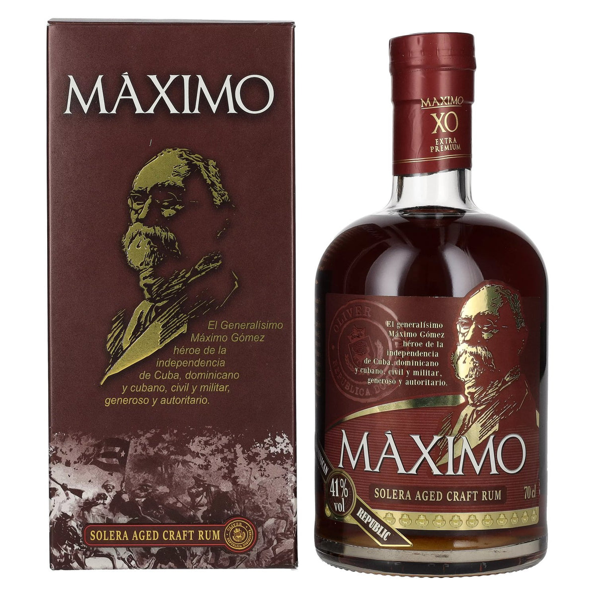 Maximo XO Extra Premium Solera Aged Craft Rum 41% vol. 0,7l en coffret cadeau