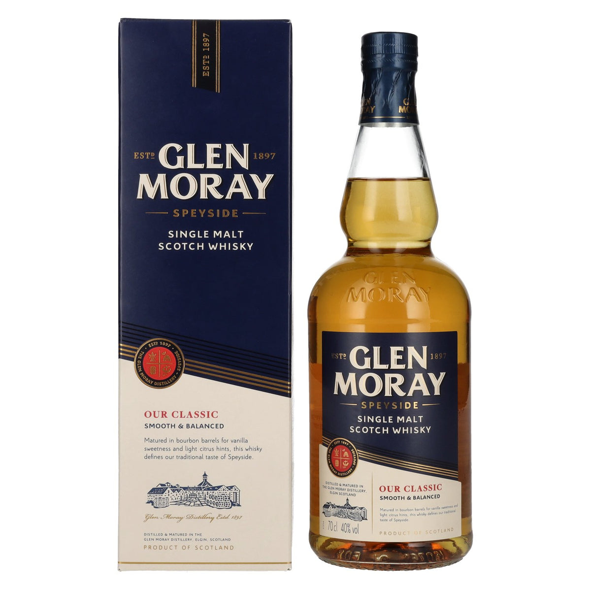 Glen Moray Our Classic 40% vol. 0,7l en coffret cadeau