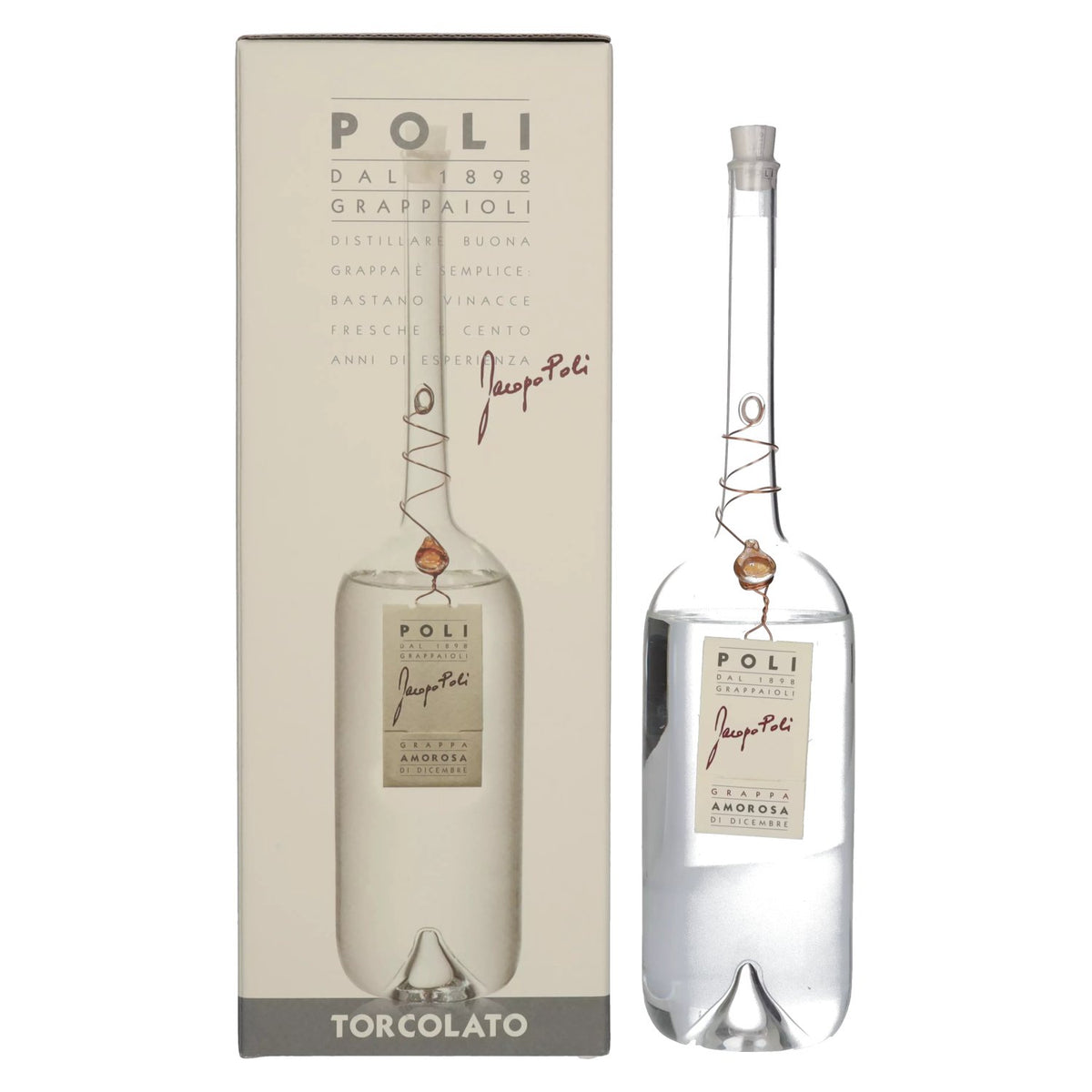 Poli Grappa Amorosa di Dicembre Torcolato 40% vol. 0,5l en boîte cadeau