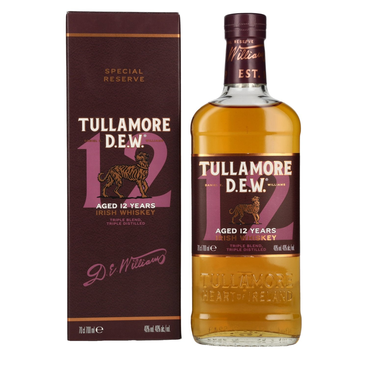 Tullamore D.E.W. 12 Years Old Irish Whiskey Special Reserve 40% Vol. 0,7l en coffret cadeau