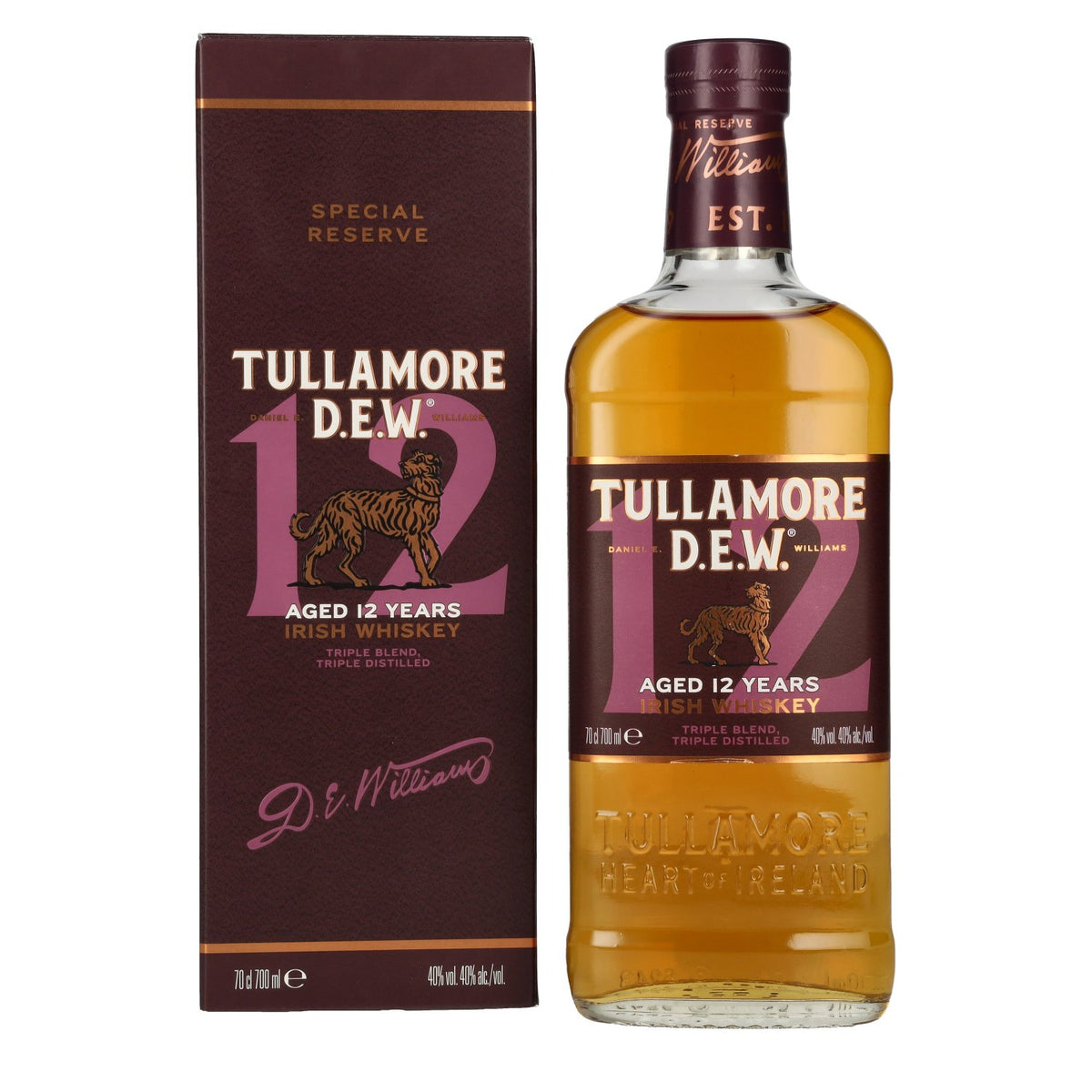 Tullamore D.E.W. 12 Years Old Irish Whiskey Special Reserve 40% Vol. 0,7l en coffret cadeau