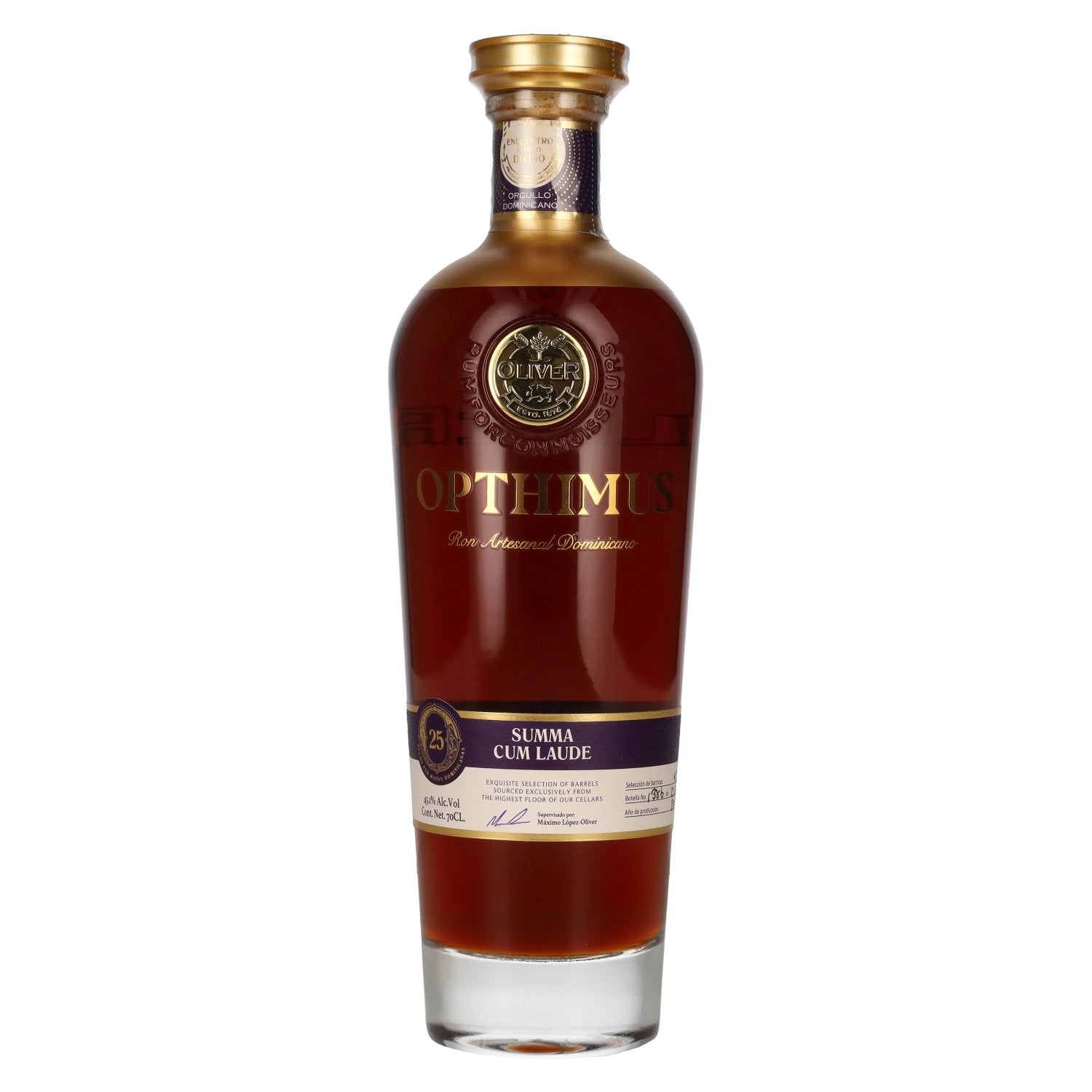 Opthimus 25 Summa Cum Laude Ron Artesanal Dominicano 45,1% vol. 0,7l