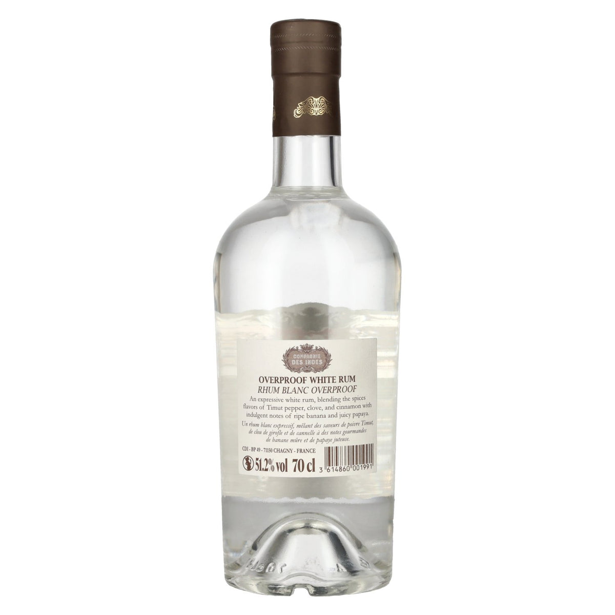 Compagnie des Indes COMPASS Dominican Republic Overproof White Rum 51,2% Vol. 0,7l