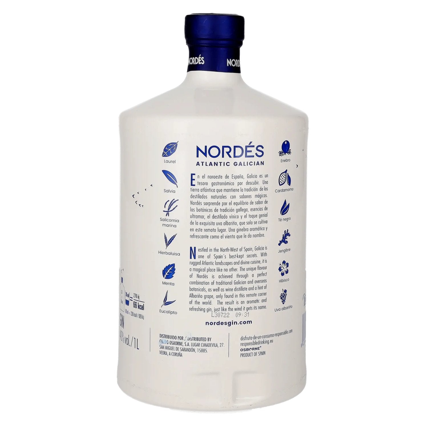 Nordes Atlantic Galician Gin 40% Vol. 1l
