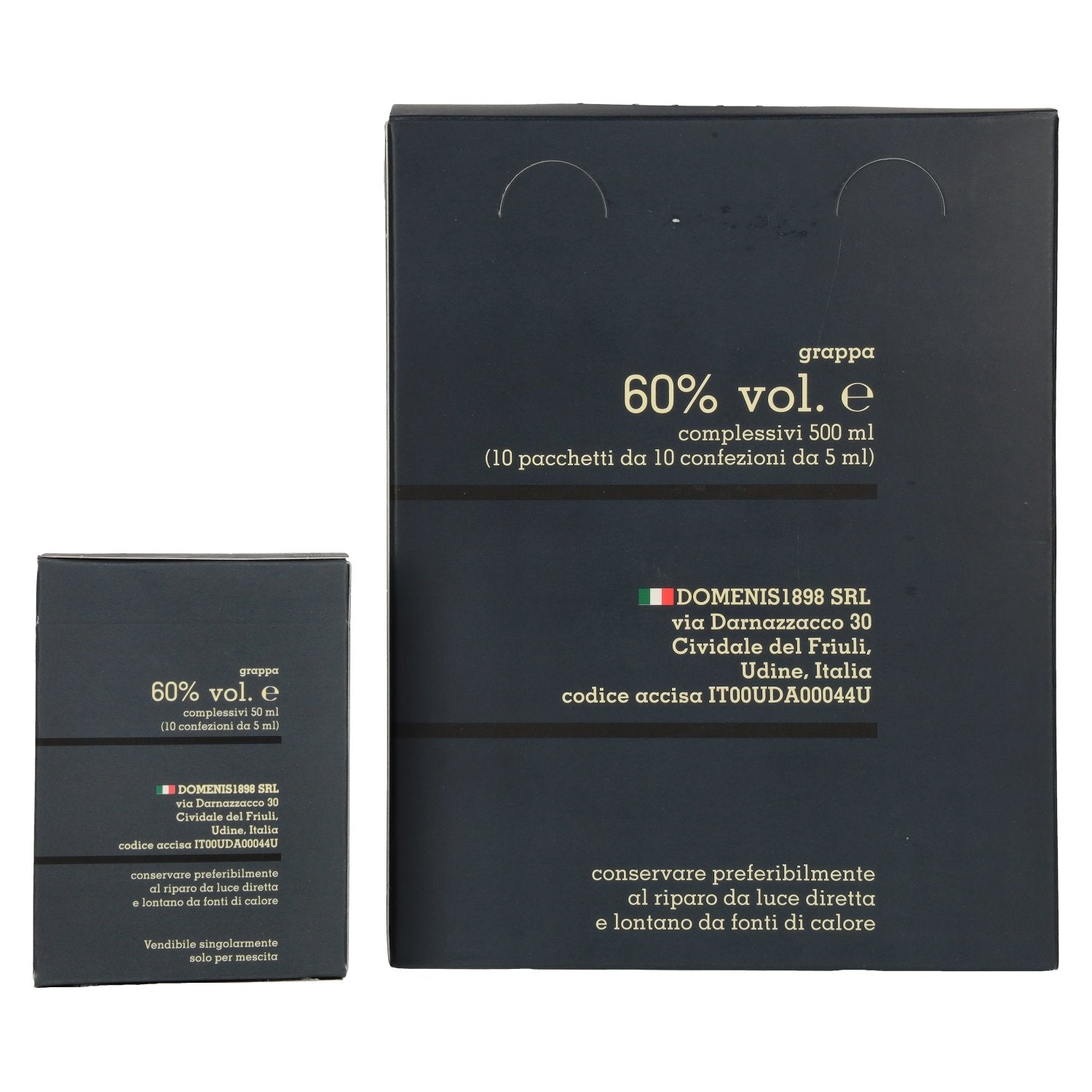 Domenis 1898 SECOLO Grappa 60% Vol. 10x10x0,005l in Geschenkbox