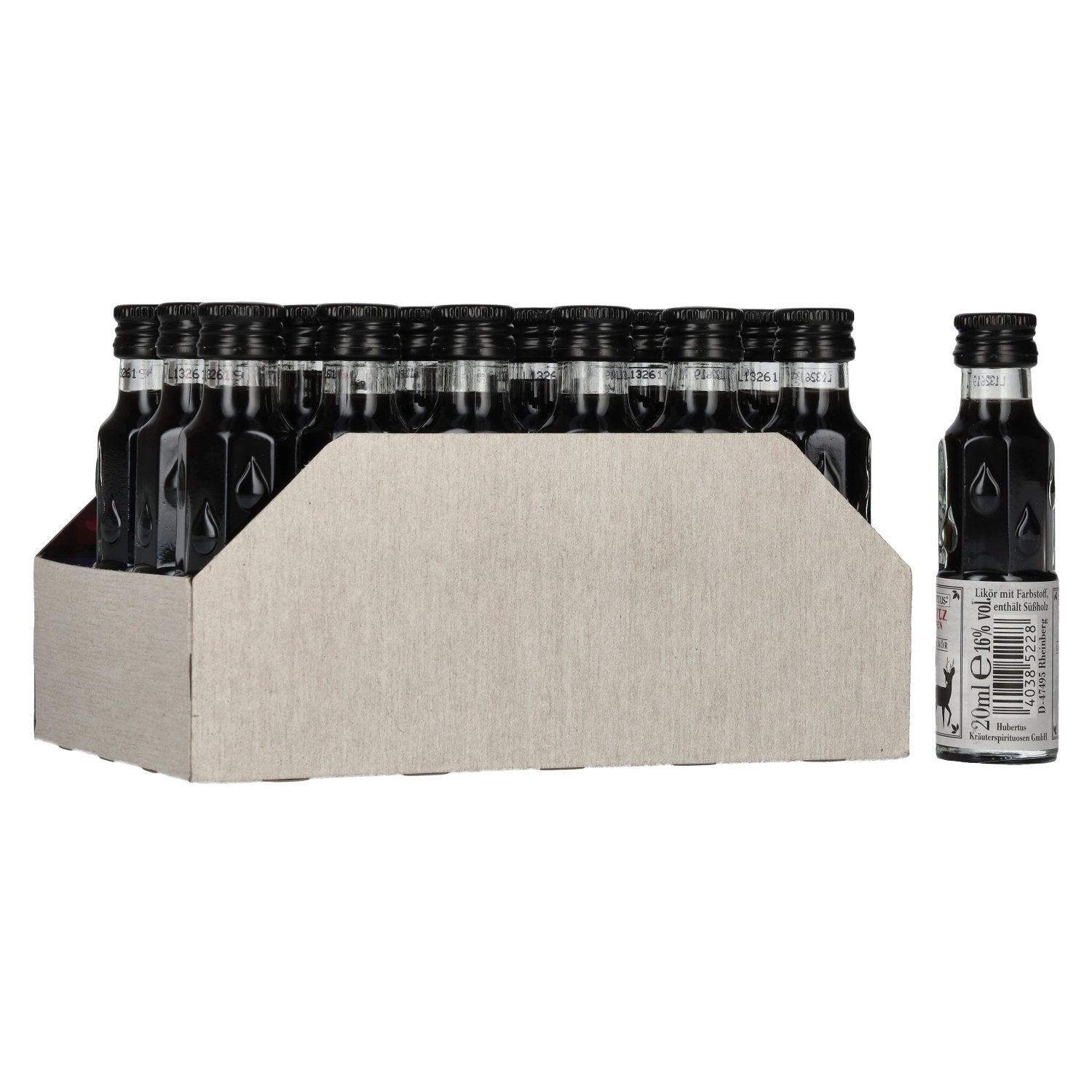 St. Hubertus LAKRITZ Tropfen Lakritz-Likör 16% Vol. 24x0,02l