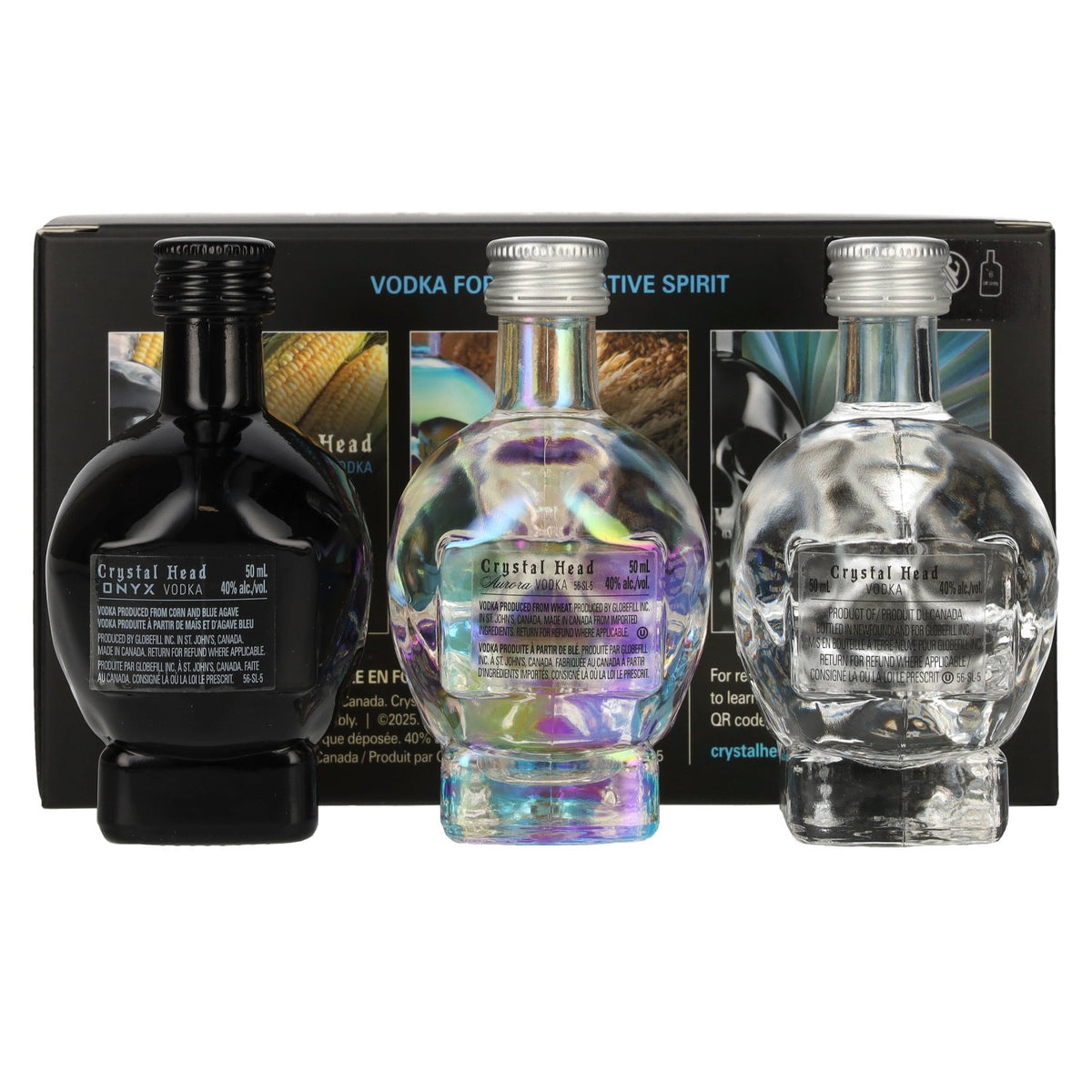Crystal Head Vodka Set 40% Vol. 3x0,05l in Geschenkbox