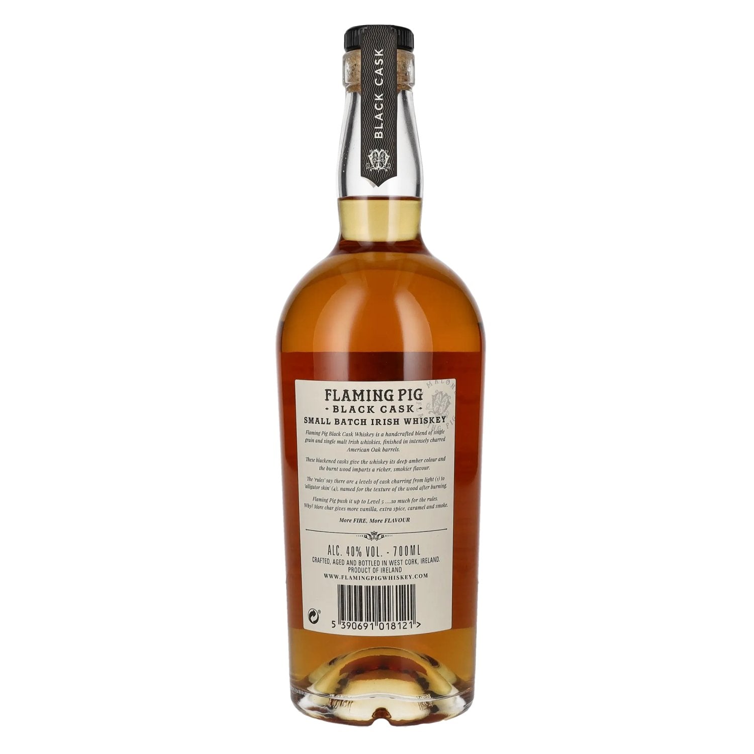 Flaming Pig BLACK CASK Small Batch Whiskey irlandais 40% vol. 0,7l