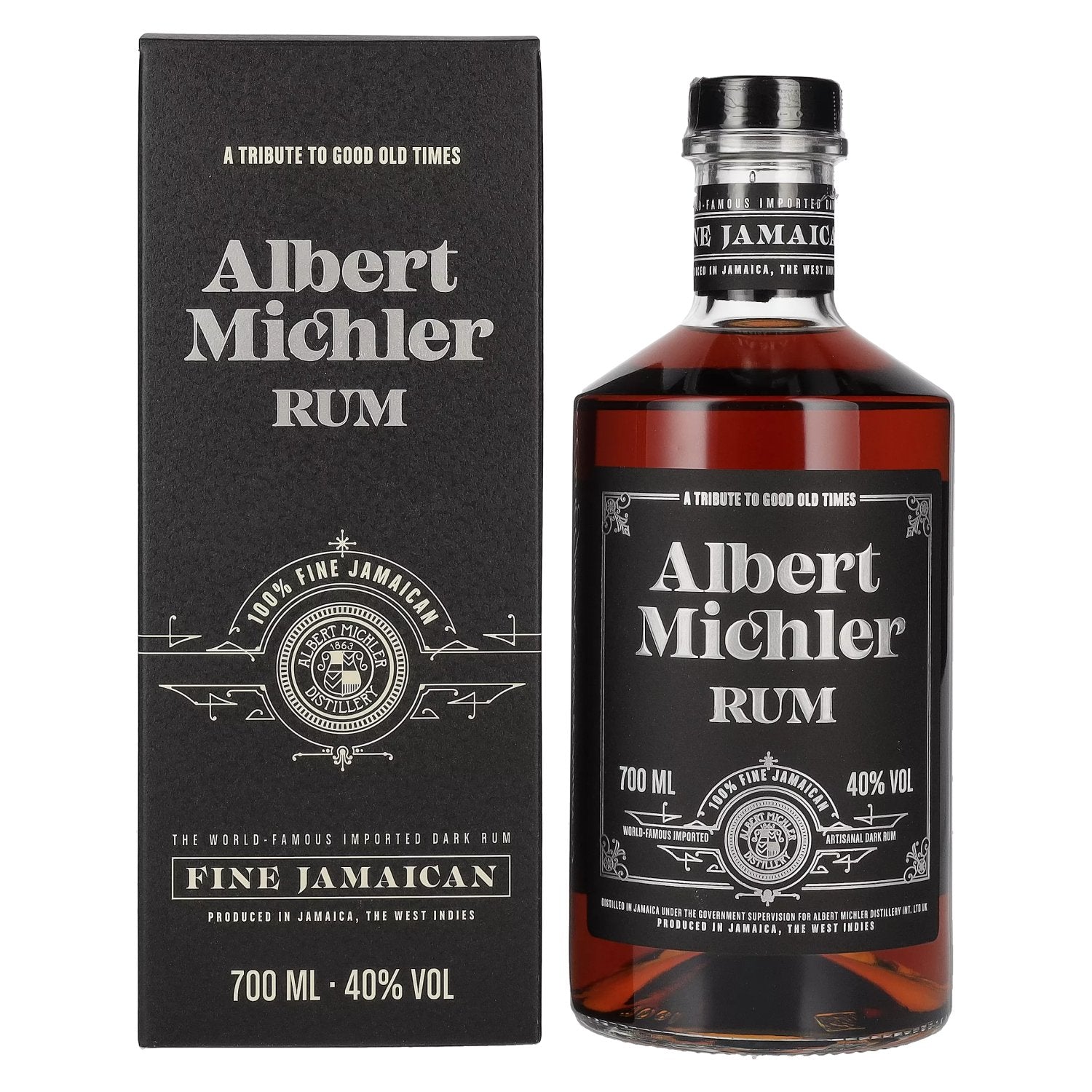 Albert Michler Jamaica Dark Rum 40% vol. 0,7l en boîte cadeau