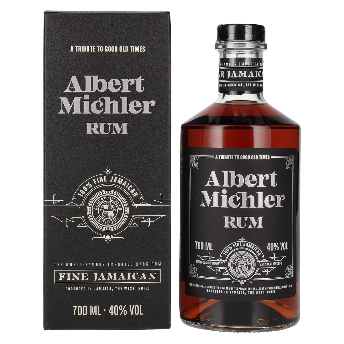 Rhum brun Albert Michler Jamaica 40 % vol., 0,7 l, dans un coffret cadeau