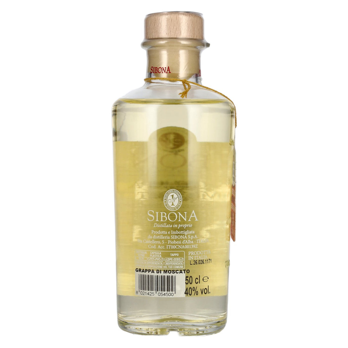 Sibona La Grappa di MOSCATO 40% vol. 0,5l