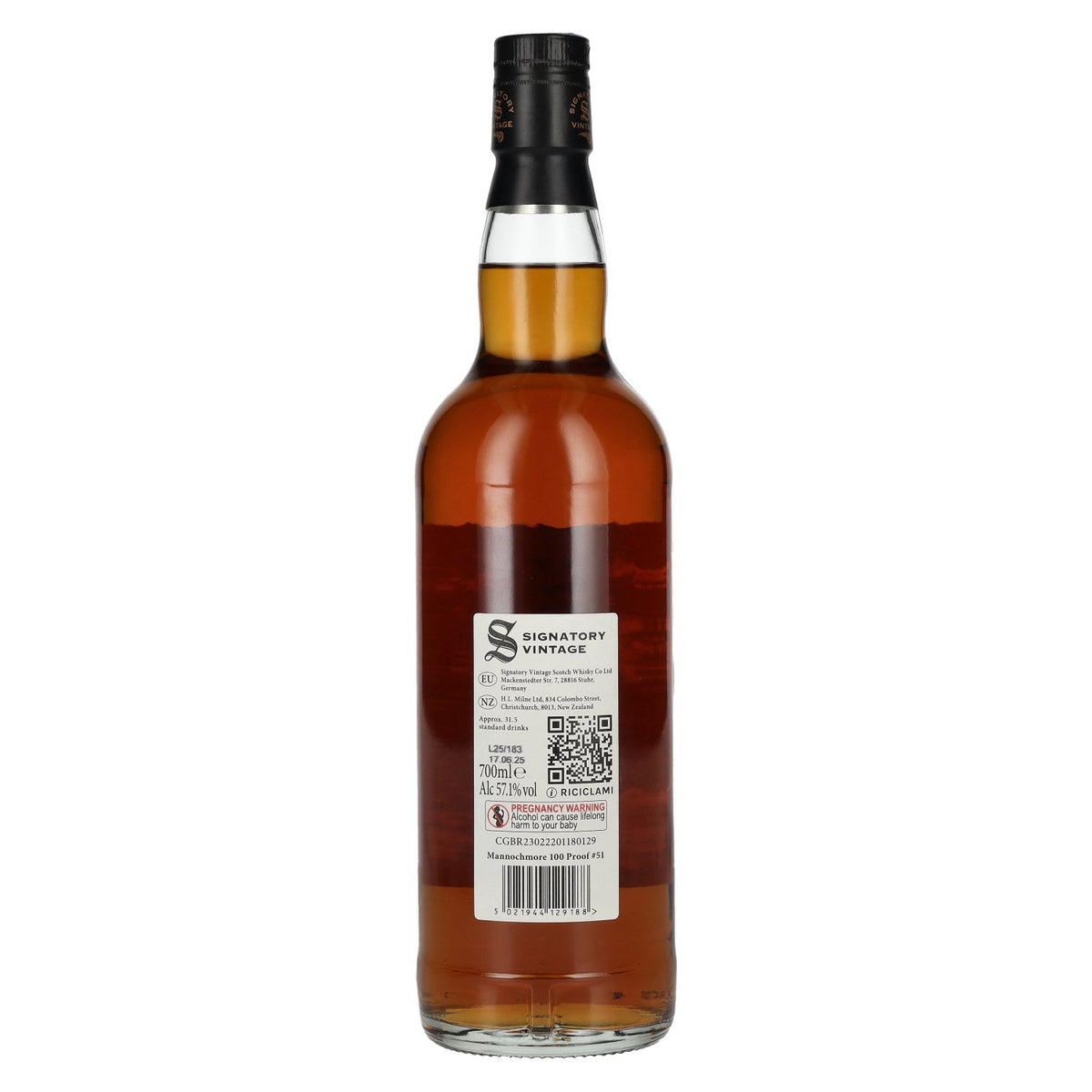 Signatory Vintage 100 Proof Edition MANNOCHMORE 11 Years Old Single Malt #51 2014 57,1% Vol. 0,7l