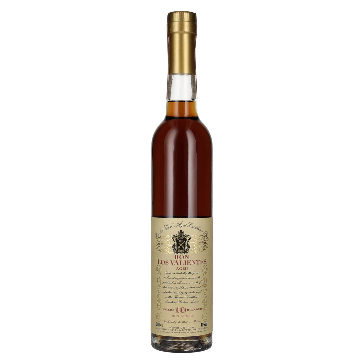 Ron Los Valientes Ron Añejo Solera 10 Blended Cask 40% vol. 0,5l