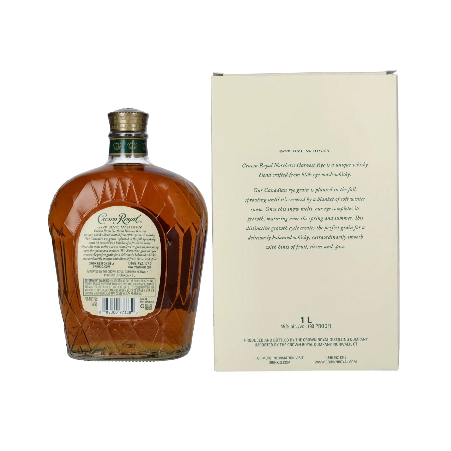Crown Royal Northern Harvest Rye 45% vol. 1l en boîte cadeau