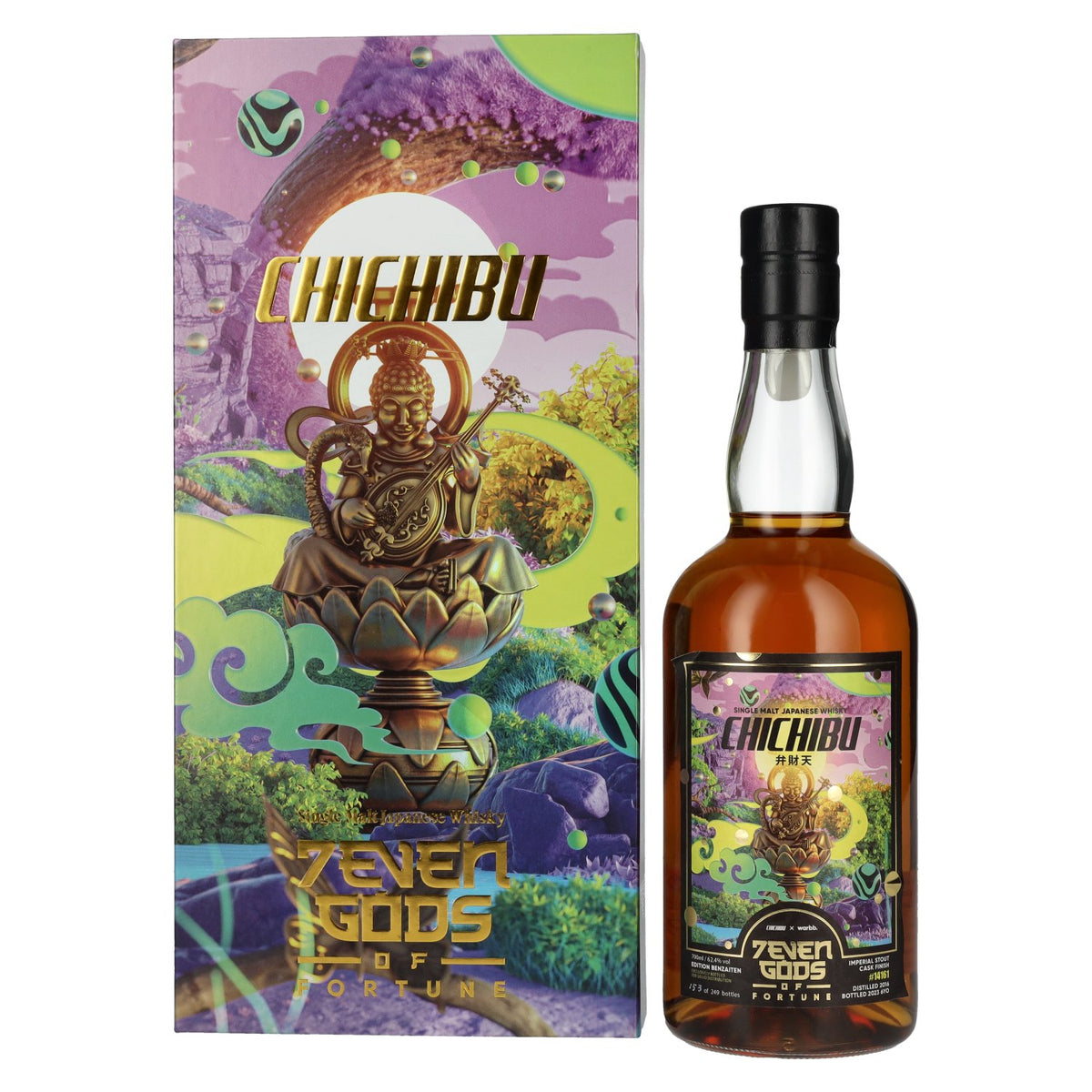Chichibu 7EVEN Gods of Fortune Benzaiten Single Malt Japanese Whisky 2016 62,4% Vol. 0,7l in gift box
