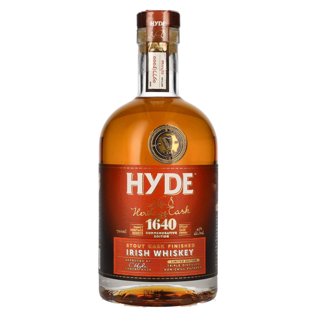 Hyde No.8 HERITAGE CASK 1640 Irish Whiskey Stout Cask Finish 43% vol. 0,7l