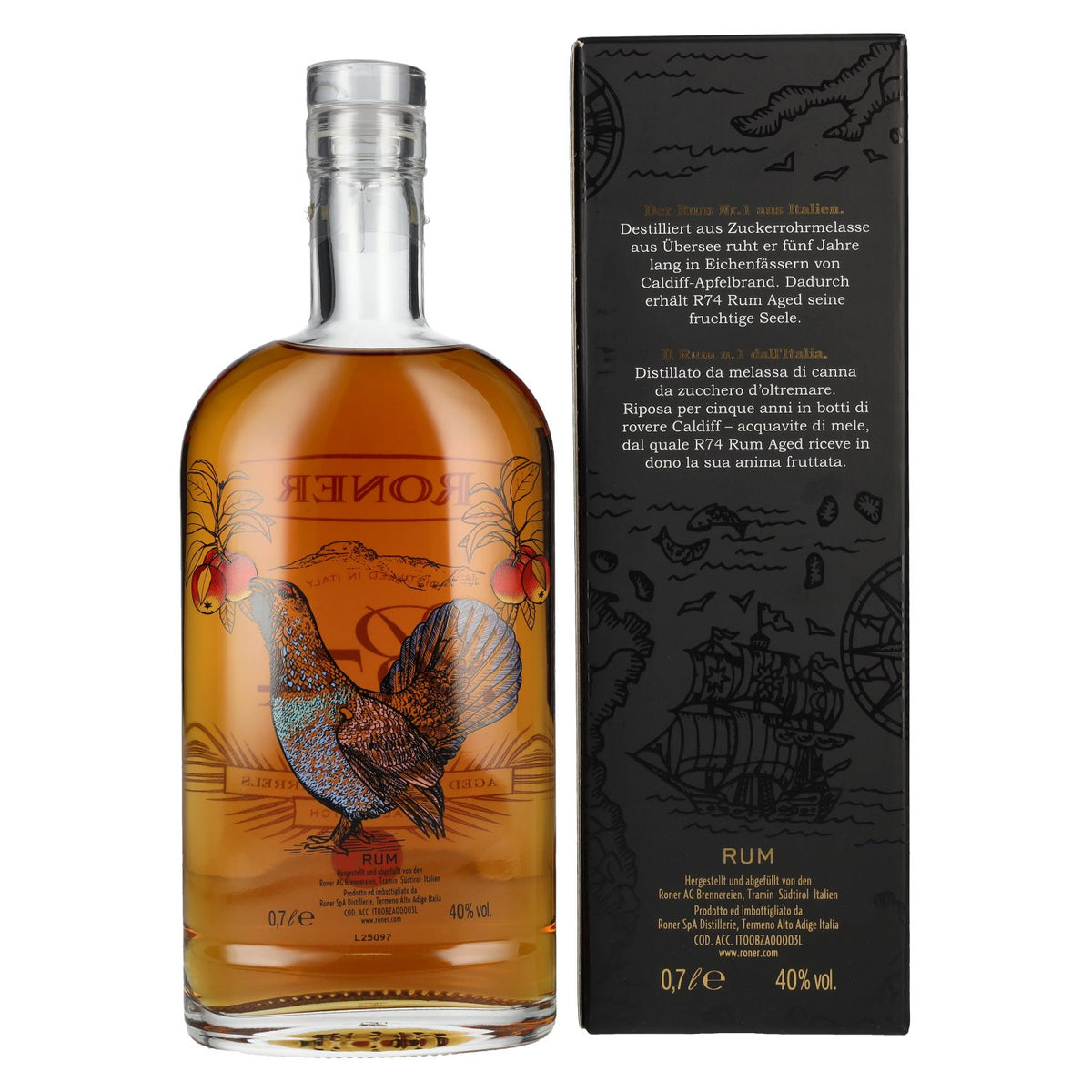 R74 Small Batch Rum 40% vol. 0,7l en boîte cadeau
