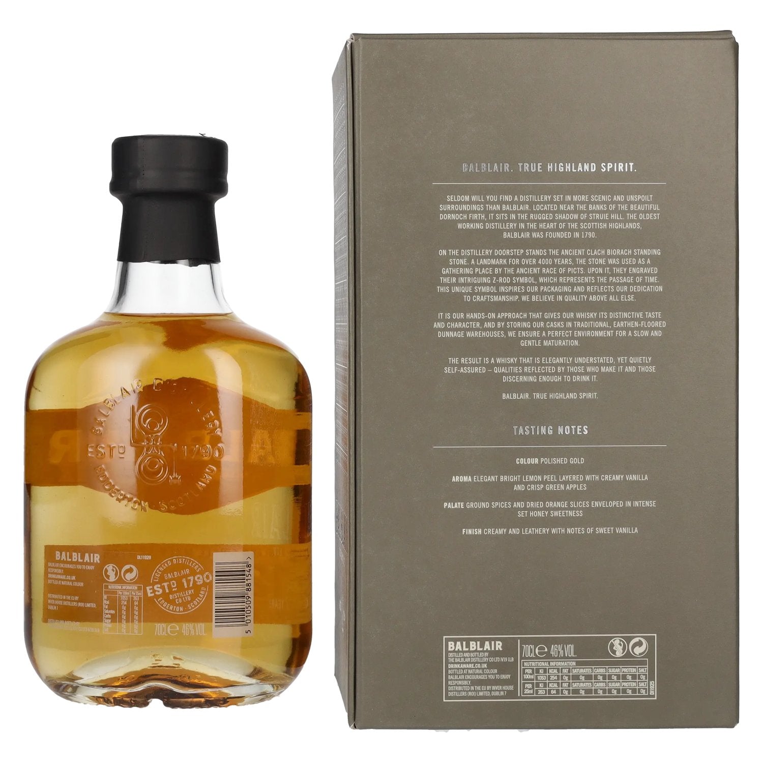 Balblair 12 Years Old Highland Single Malt 46% Vol. 0,7l en boîte cadeau