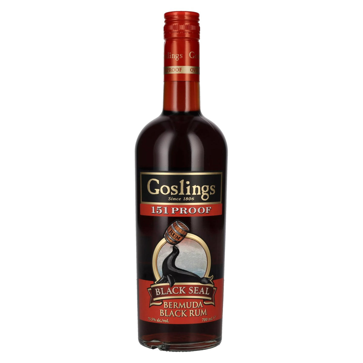 Goslings Black Seal 151 PROOF Bermuda Black Rum 75,5% vol. 0,7l