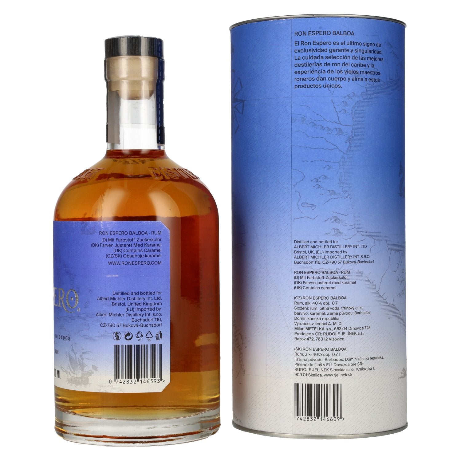 Ron Espero Balboa Selección Homenaje Premium Caribbean Rum 40% Vol. 0,7l in gift box