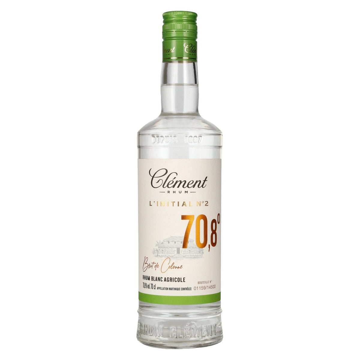 Clément Rhum L'Initial Agricole Blanc 70,8% Vol. 0,7l