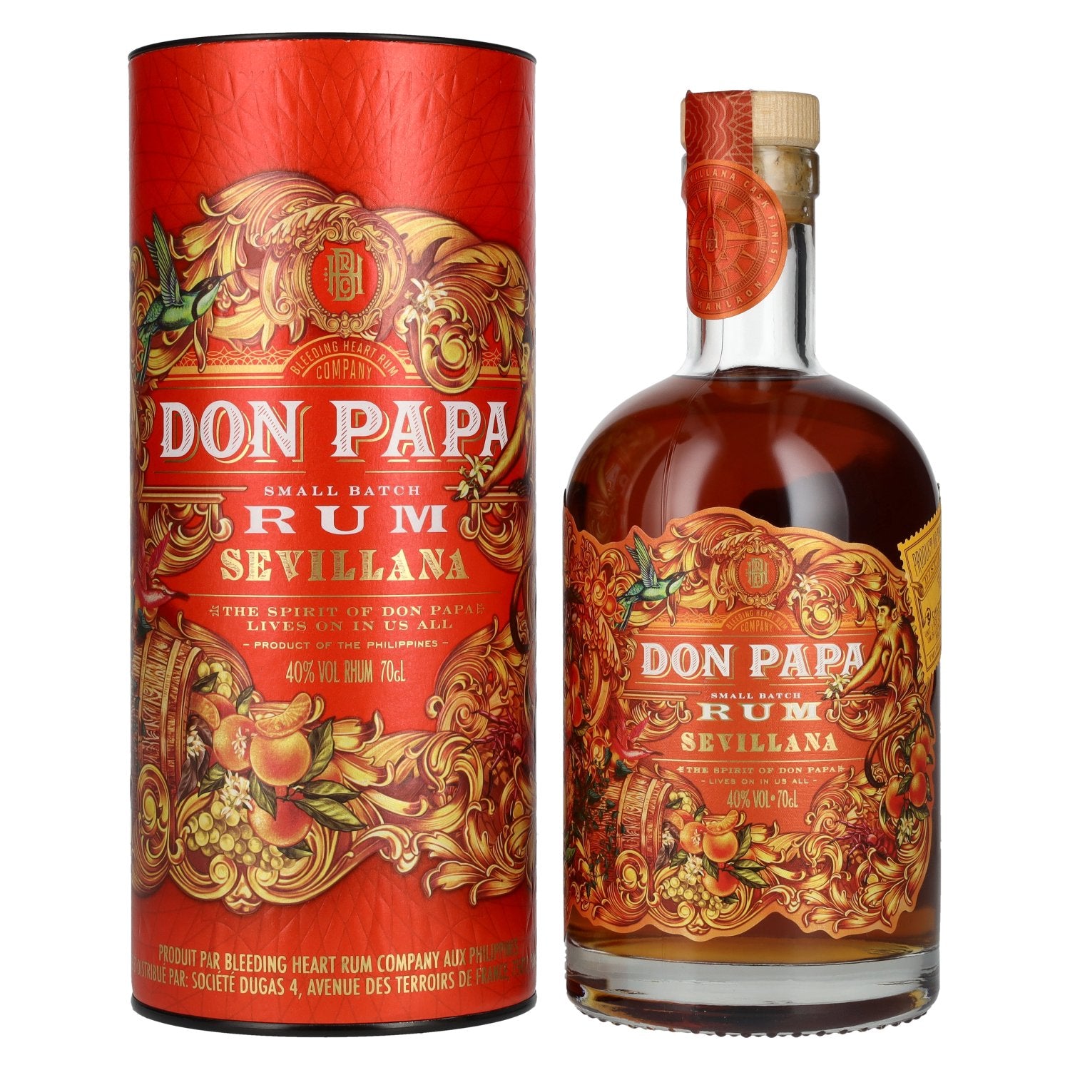 Don Papa Rum Sevillana 40% Vol. 0,7l en boîte cadeau